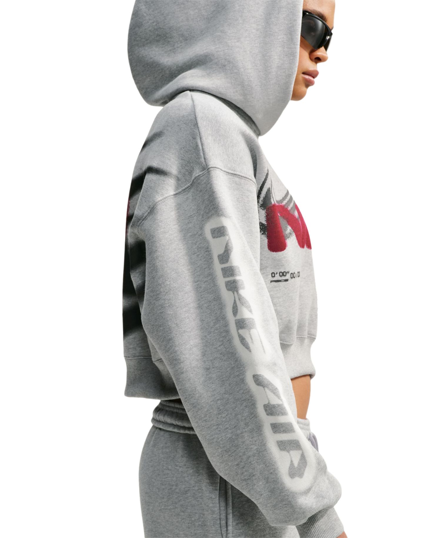 Women's Studio Fleece Cropped Oversized Pull-On Hoodie