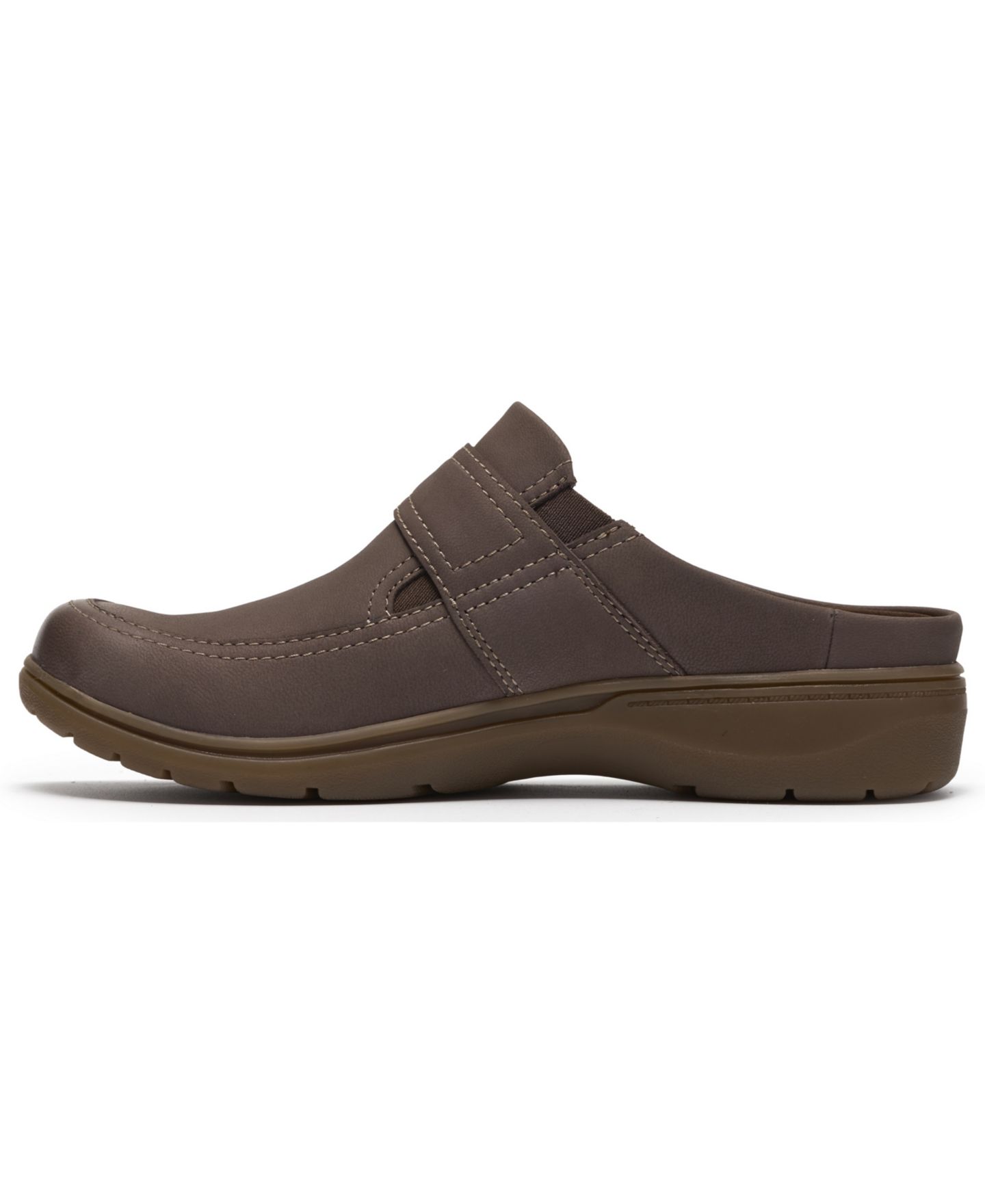 Женские сабо Clarks Carleigh Viola Slip-On Mules, цвет: Серо-бежевый нубуковый — фото 6