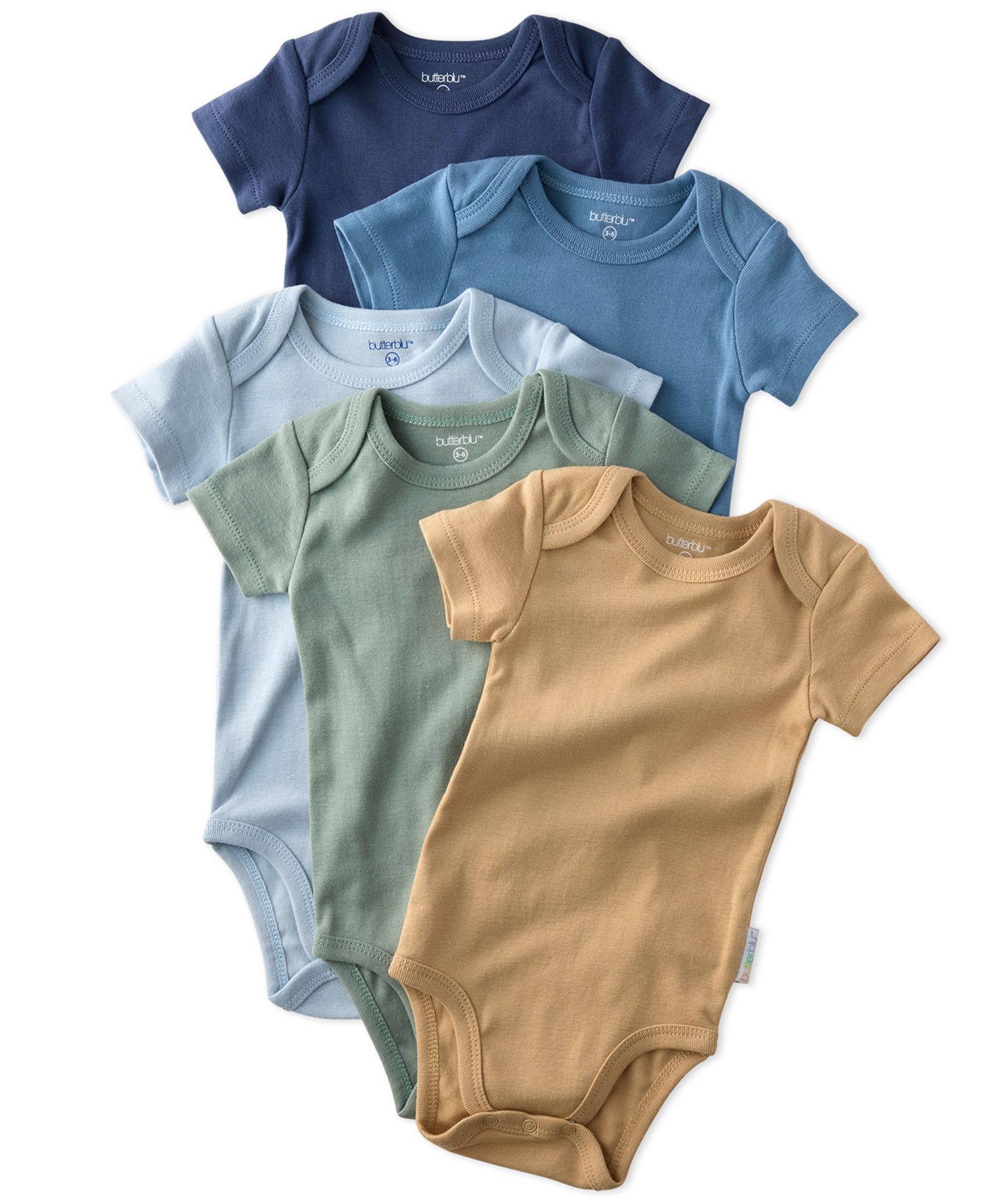 Baby Boys' and Baby Girls' Crewneck Bodysuits, 5-Pack