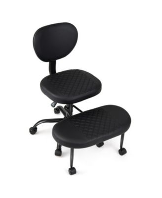 Ergonomic Cross Legged Office Chair with Height-Adjustable Seat and 360degree(s) Rotatable Footrest