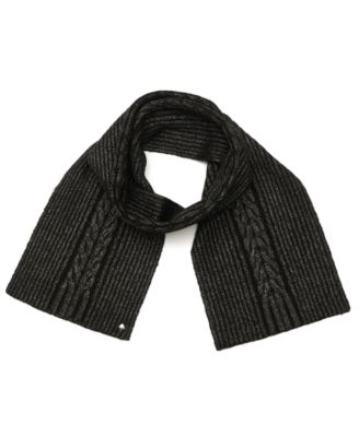 Women's Metallic Cable Knit Scarf