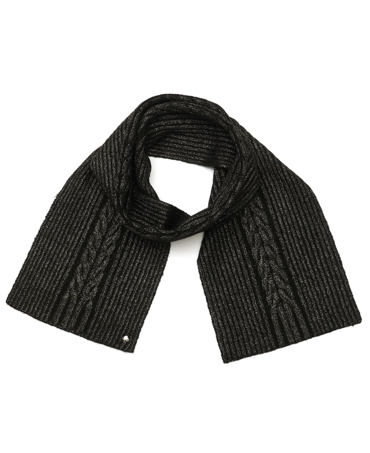 Women's Metallic Cable Knit Scarf
