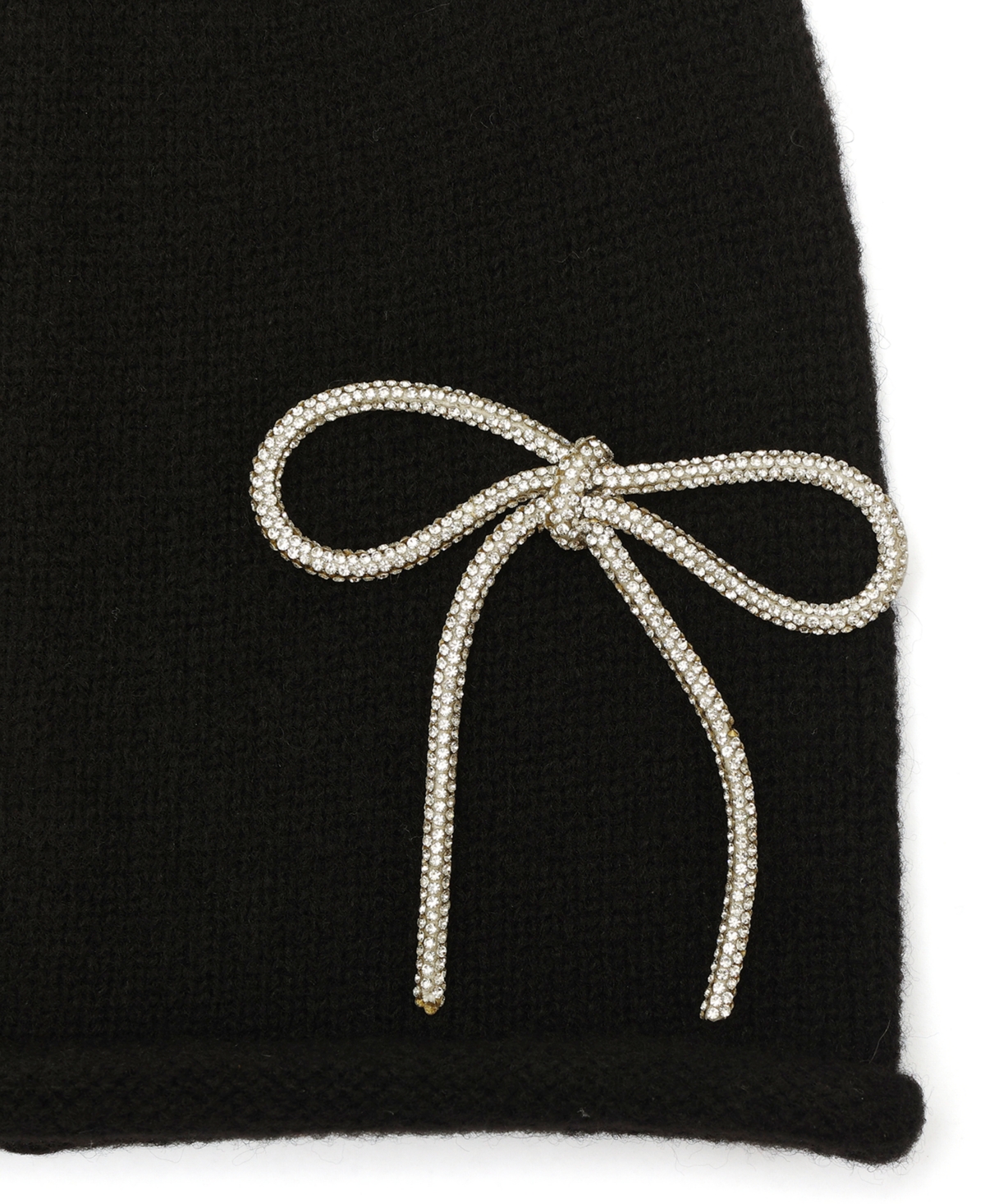 kate spade new york Women's Embellished Bow Knit Beanie