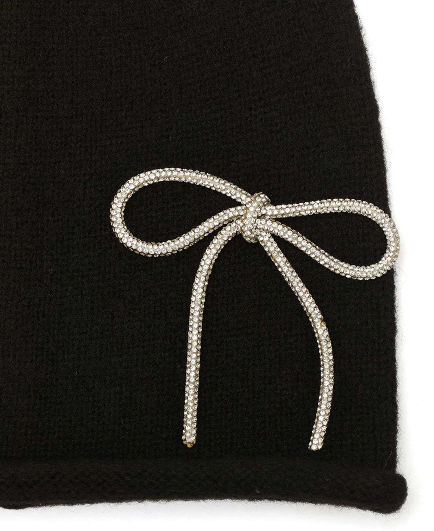 Women's Embellished Bow Knit Beanie