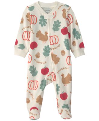 Baby Boys' and Baby Girls' Thanksgiving  2-Way Zip Sleep & Play