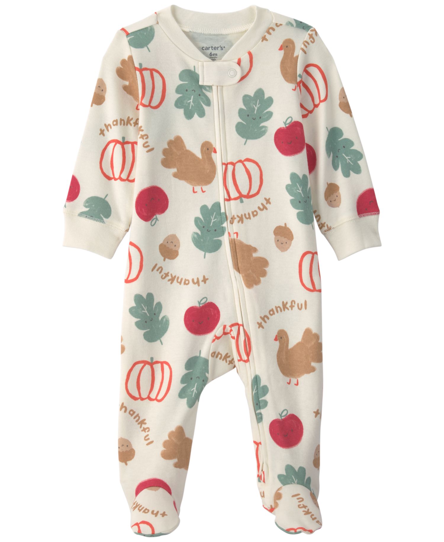 Baby Boys' and Baby Girls' Thanksgiving 2-Way Zip Sleep & Play