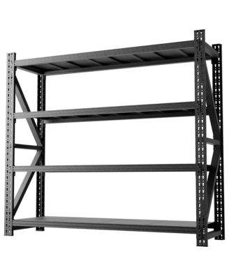 Heavy Duty Metal Garage Shelving, 4-Tier Adjustable Storage Rack, 6000 lb Capacity