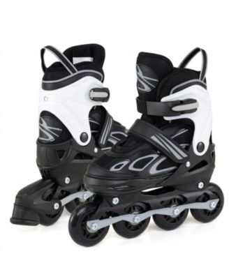 4 Sizes Adjustable Roller Skates with Light-Up Wheels for Youth