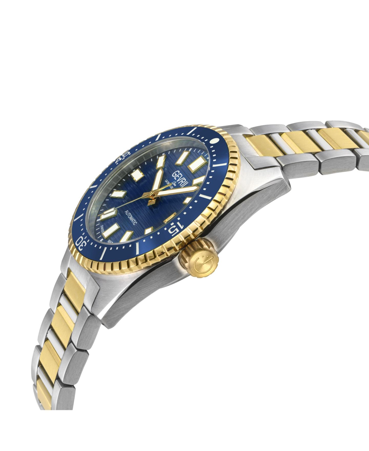 Мужские часы Gevril Swiss Made Atlantic Avenue Swiss Automatic Two tone Stainless Steel Bracelet Watch — фото 2