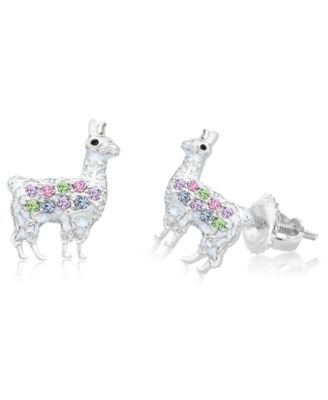 Kids Llama Hypoallergenic Earrings for Girls with Surgical Titanium Screwbacks