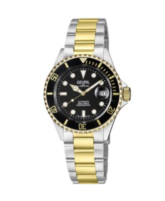 Men's Swiss Made Wall Street Swiss Automatic Two tone Stainless Steel Bracelet Watch