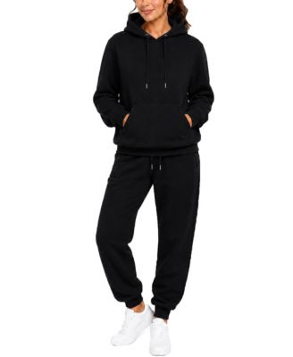Women's Studio JK Loose-Fit Fleece Pullover Hoodie and Sweatpants Set