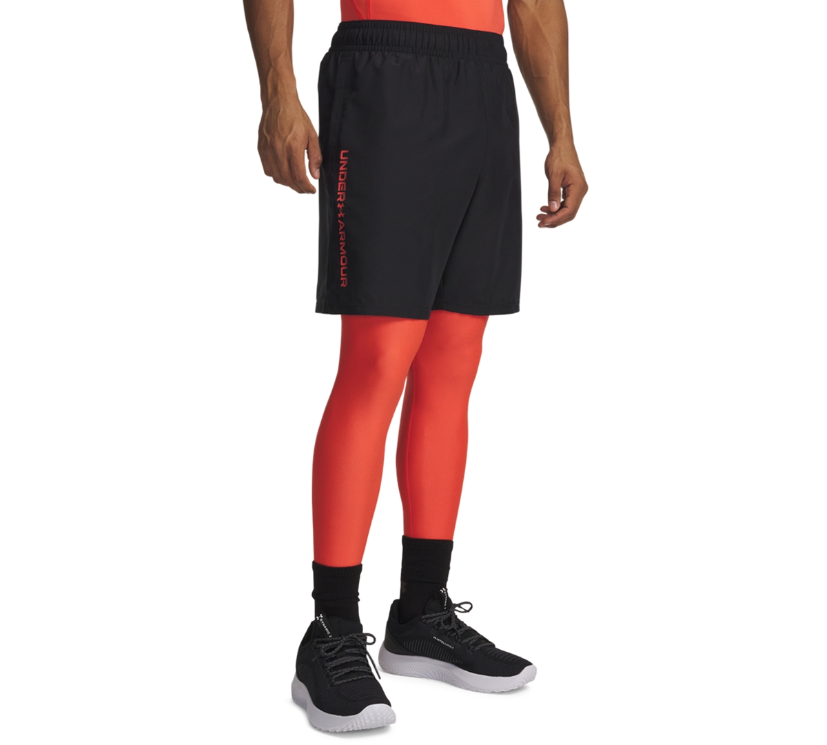Under Armour Men's Moisture-Wicking Logo-Print 8-1/4" Tech Shorts - 009 Black