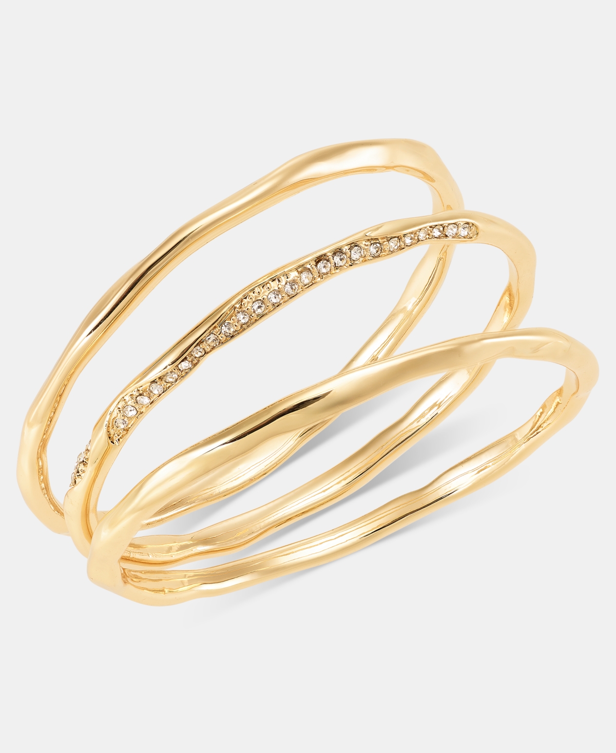 Style & Co Glass Crystal Triple Bangle Bracelet, Macy's Exclusive