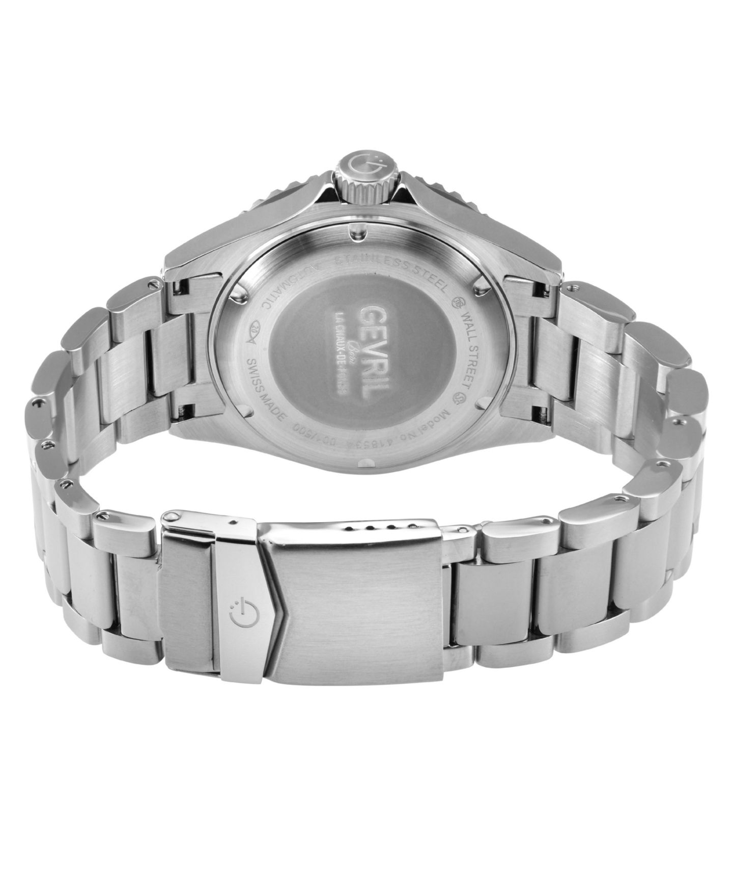 Мужские часы Gevril Swiss Made Wall Street Swiss Automatic Silver Stainless Steel Bracelet Watch — фото 3