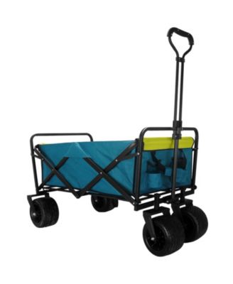 FedEx pickup only) Collapsible Folding Wagon Utility Outdoor Camping Garden Cart with Adjustable Handle