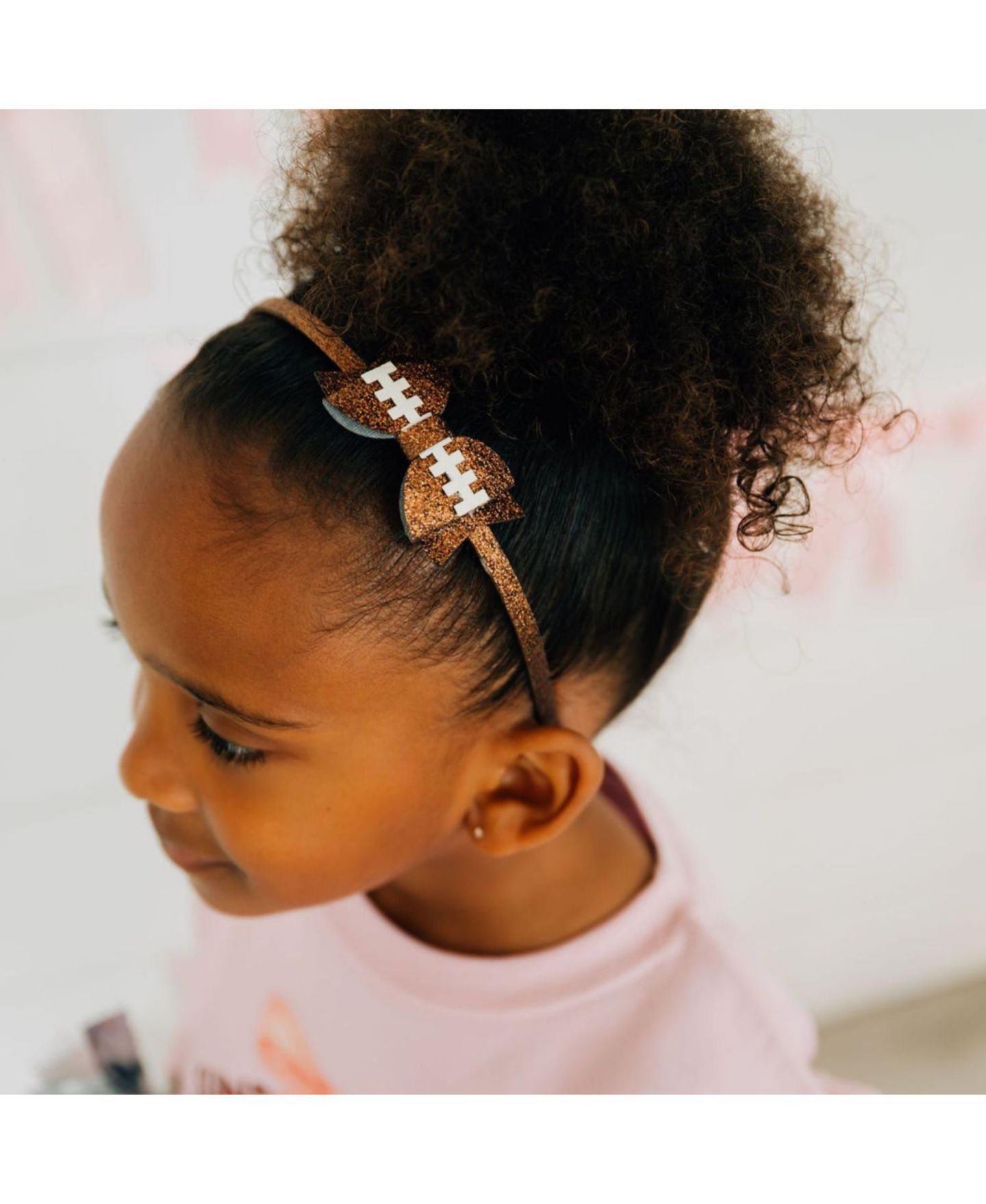 Аксессуары для волос Sweet Wink Game Day Glitter Bow Headband для девочек, цвет: Коричневый — фото 3