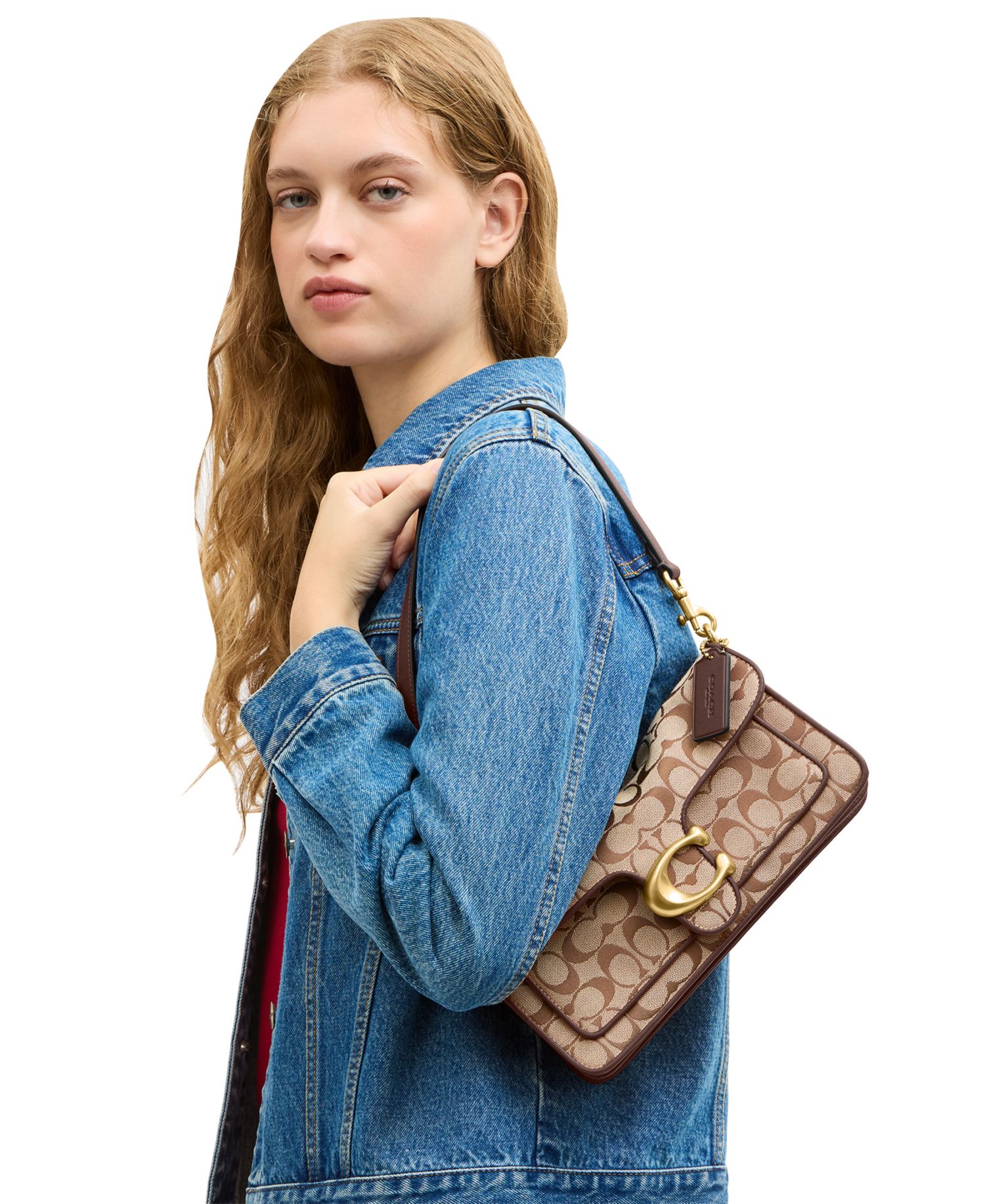 Tabby Medium Soft Signature Jacquard Shoulder Bag 26