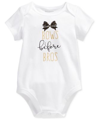 First Impressions - Bows Before Bros Bodysuit, Baby Girls (0-24 months)
