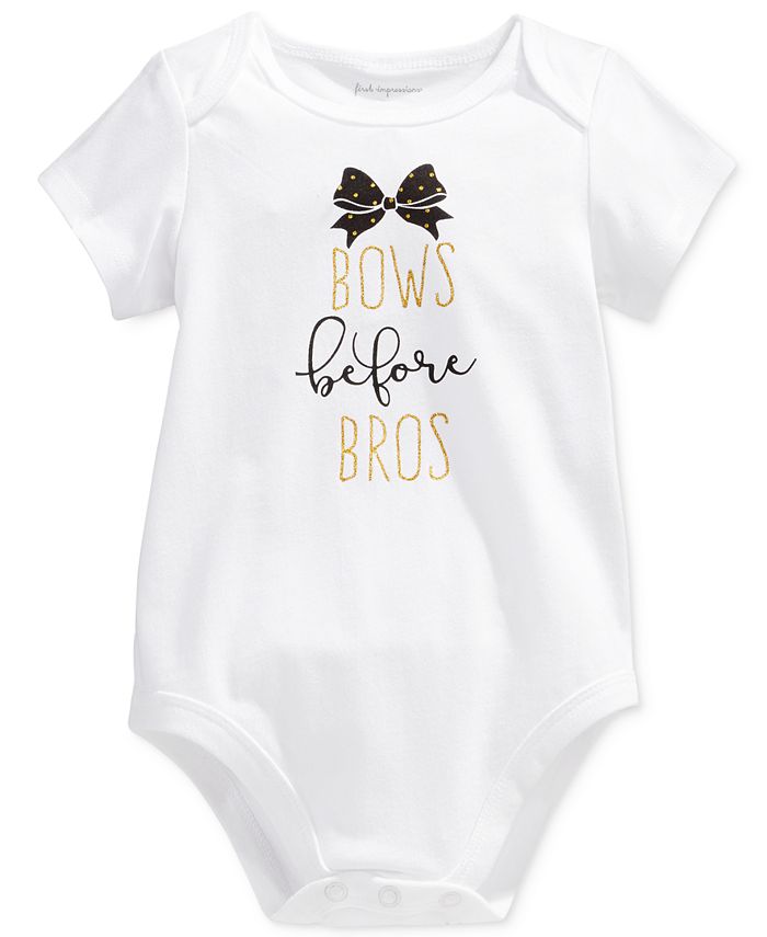 First Impressions Baby Girls Bows Before Bros Bodysuit Created