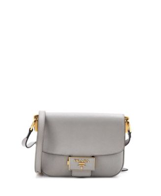 Small Embleme Flap Bag Saffiano Leather