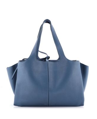 Small Tri-Fold Shoulder Bag Grained Calfskin