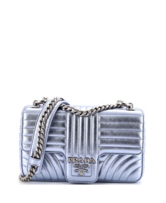 Medium Chain Flap Shoulder Bag Diagramme Quilted Leather