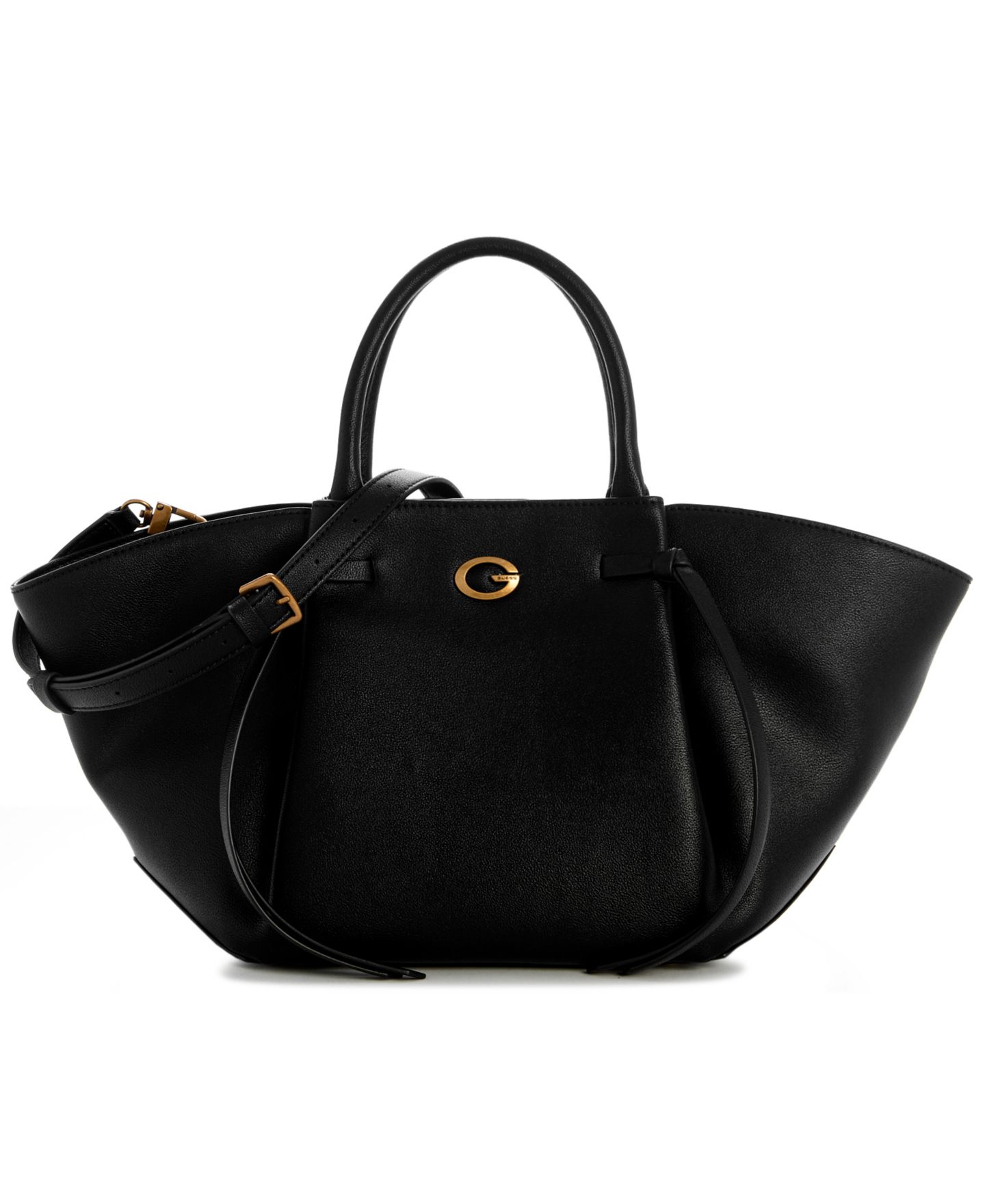 Женская сумка GUESS Allegra Girlfriend Extra-Large Satchel Handbag, цвет: Чёрный — фото 1