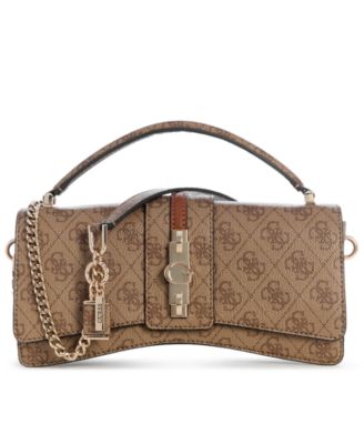 Yvonne Logo Small Top Handle Flap Crossbody Handbag