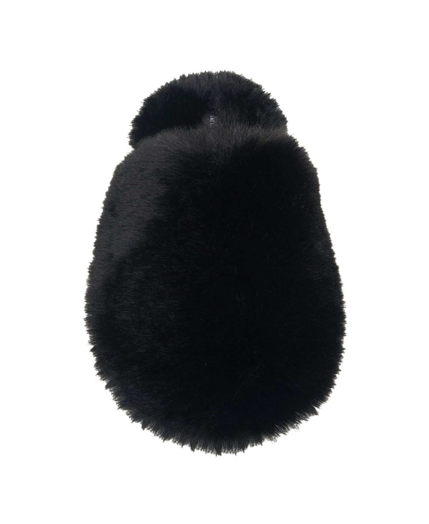 Женские тапочки Nine West Faux Fur Closed Scuff Slipper, цвет: Чёрный — фото 4