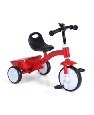 Toddler Tricycle with Glowing Wheels 4-Level Adjustable Seat