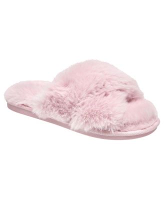 Women's X-Band Faux Fur Slippers