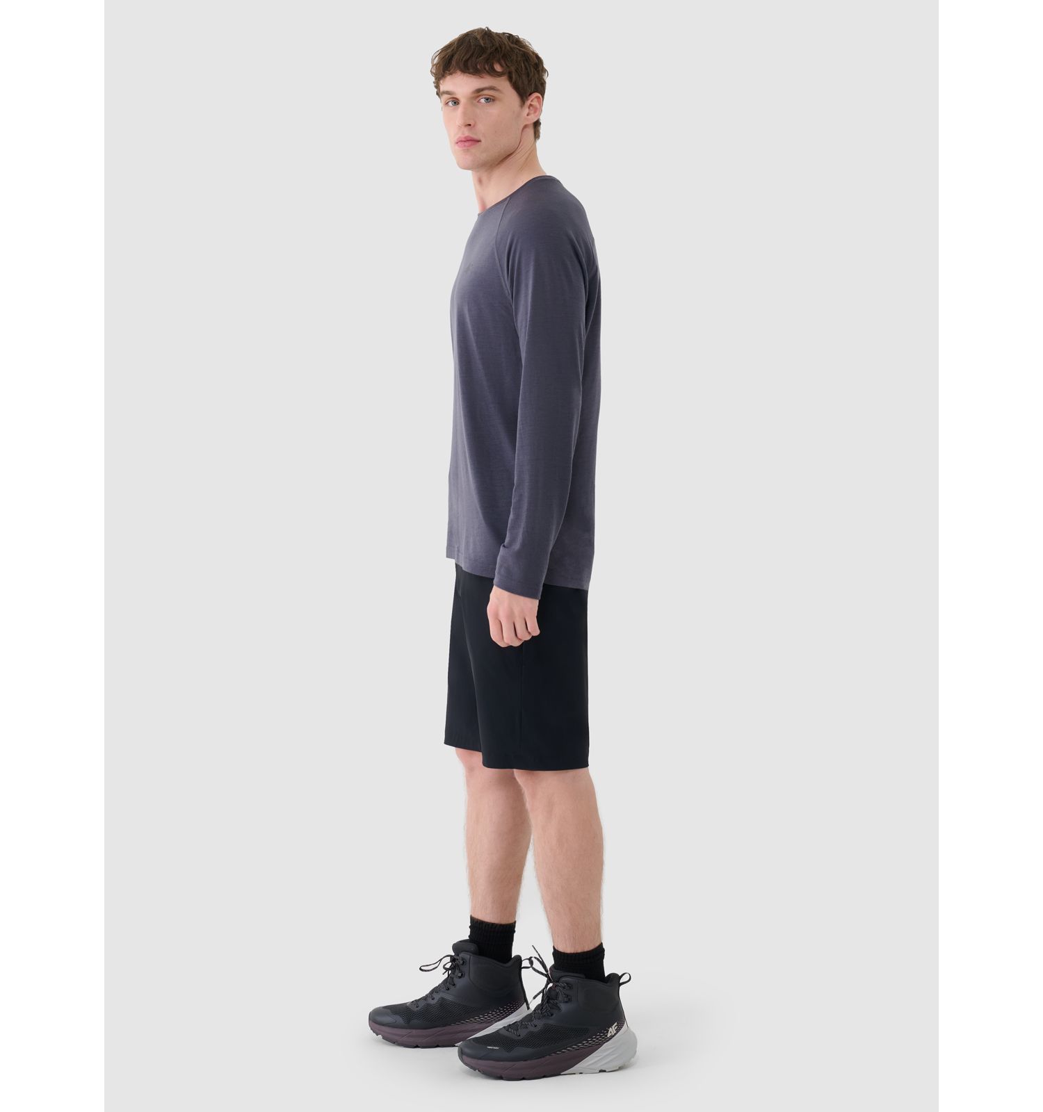 Men's Quick-Dry Trekking Long Sleeve Tee Crewneck Fit