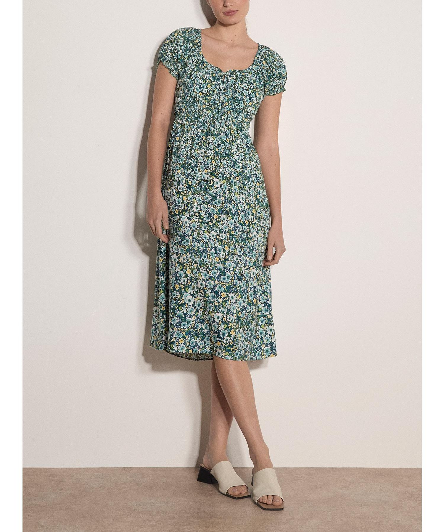 Women's Milkmaid Midi Dress