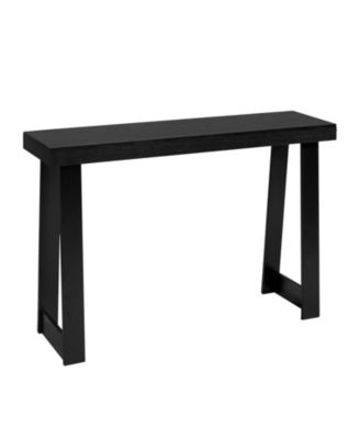 Modern Console Table, Narrow Sofa Table with Wooden Top for Entryway, Living Room, Bedroom