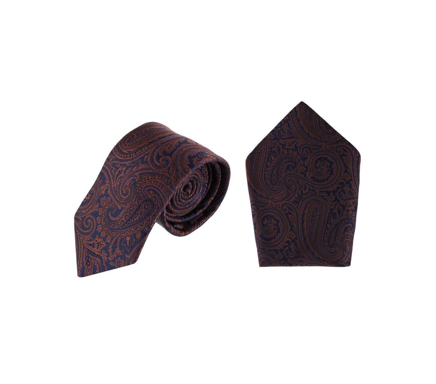 Men's Sobee Paisley Silk Necktie and Pocket Square