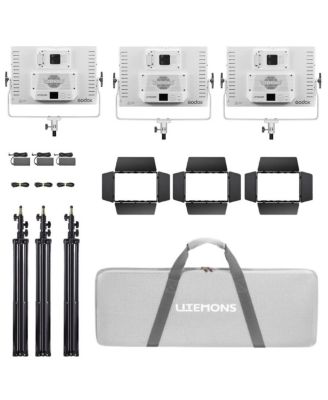 Litemons LP1200R 120W RGB LED 3-Light Panel Kit