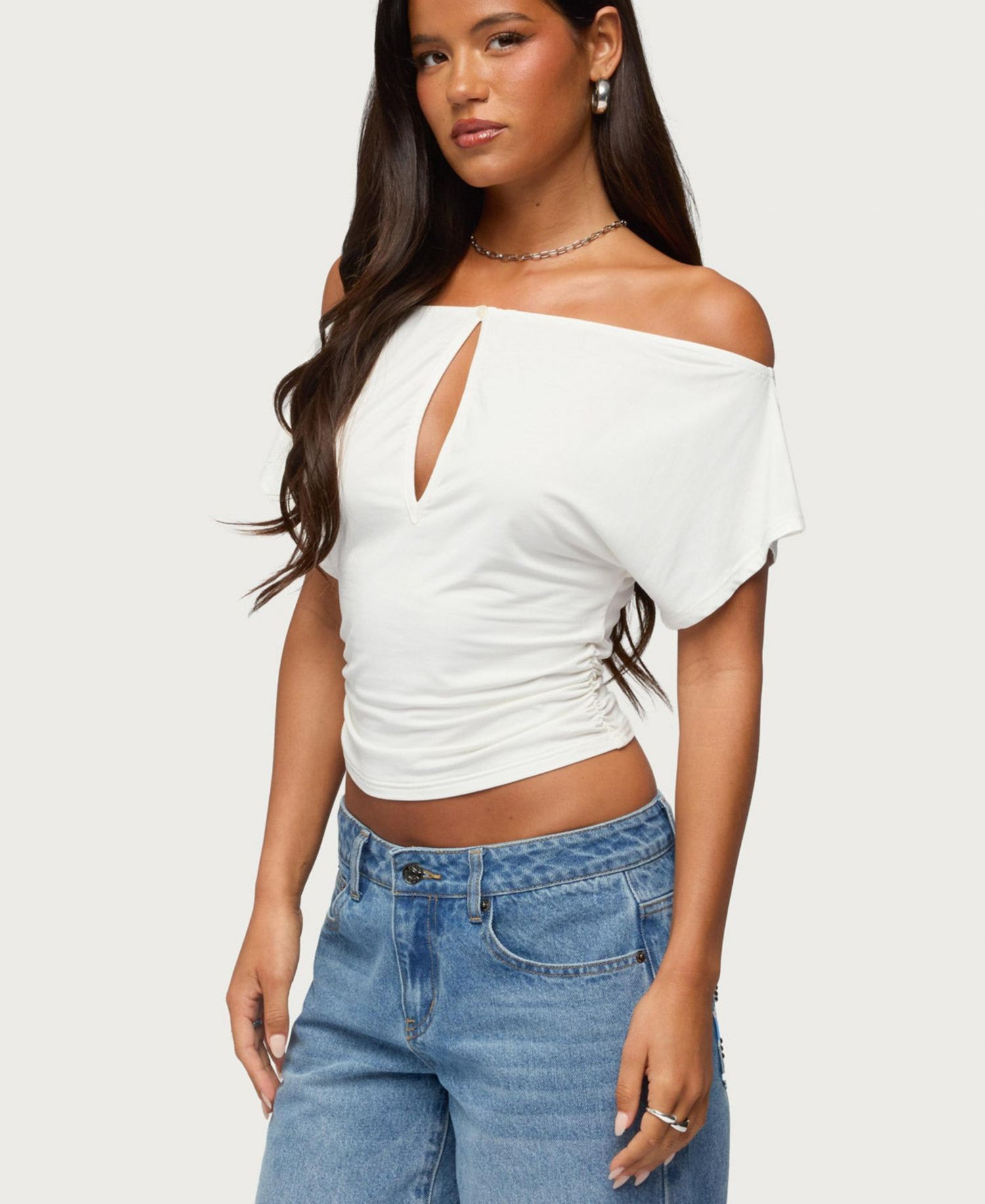 Women's Hecate Off-the-Shoulder Keyhole Top