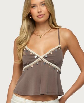 Women's Moya Sleeveless V-Neck Lace Tank Top