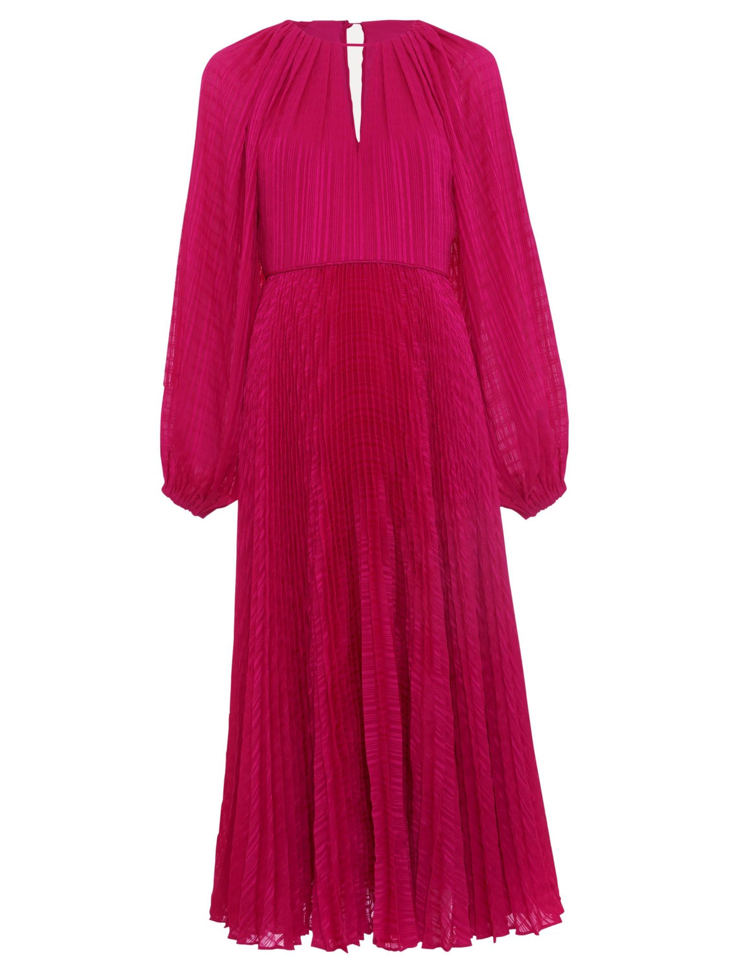 Women's Faye Textured-Plisse Long Sleeve Wedding Guest Midi Dress
