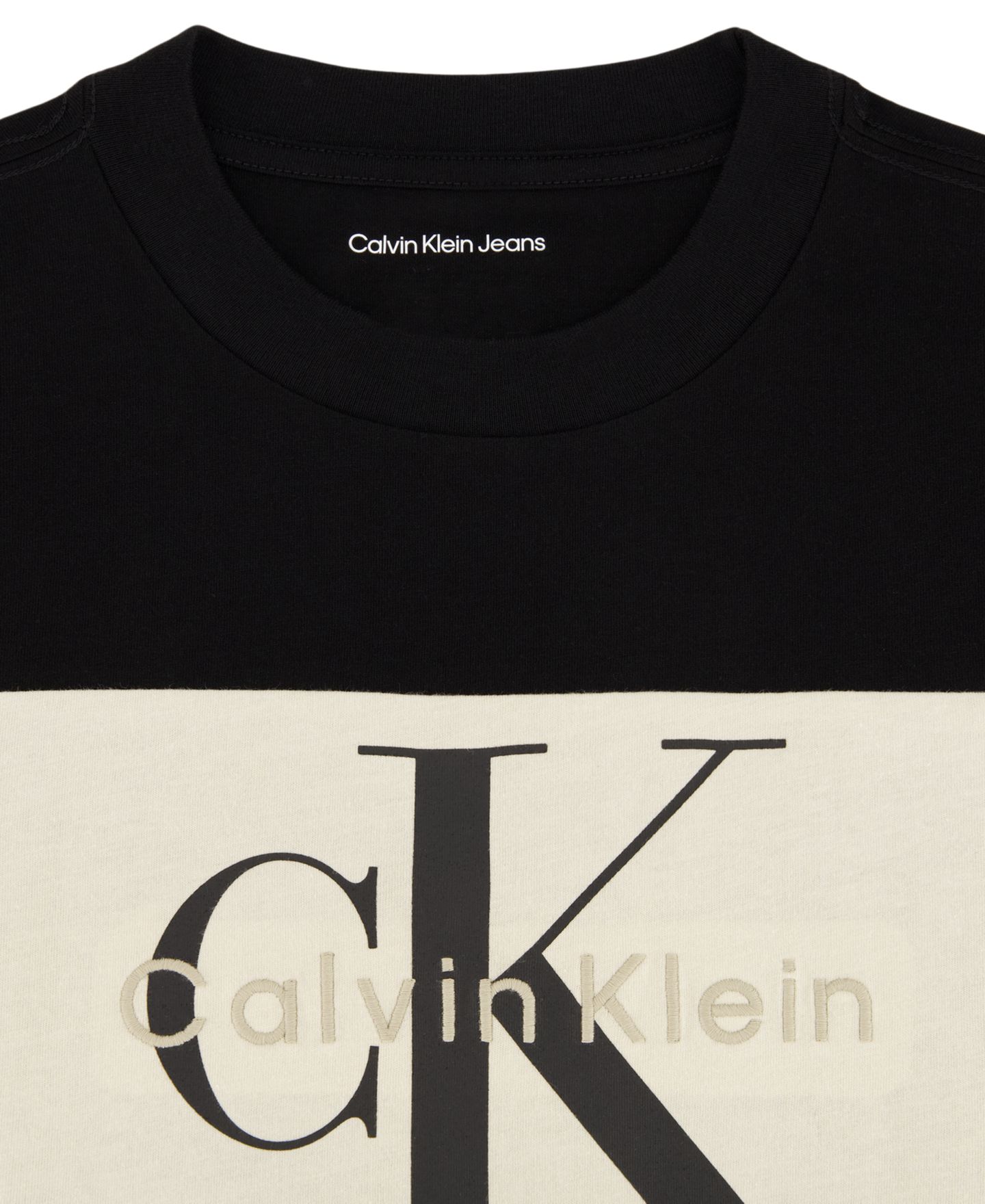 Футболка Calvin Klein Embroidered Short-Sleeve для мальчиков, цвет: Чёрный — фото 9