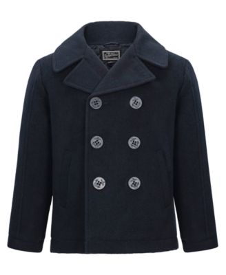 Boys' 6-16 Classic Double Breasted Button Front Coat