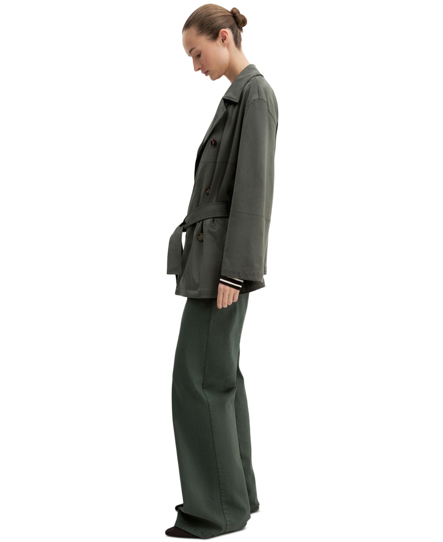 Women's Double-Breasted Belted Jacket