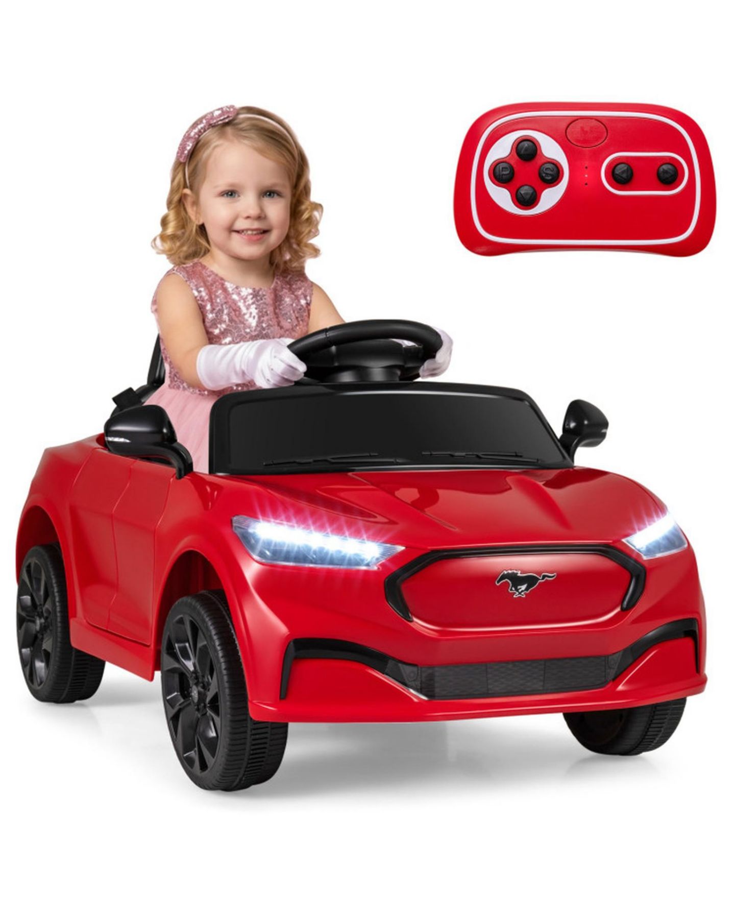 Детская игрушка HONGGE 12V Electric Coupe Ride-On with Parent Control, 36" x 22" x 17", Ages 3-8, цвет: Красный — фото 11