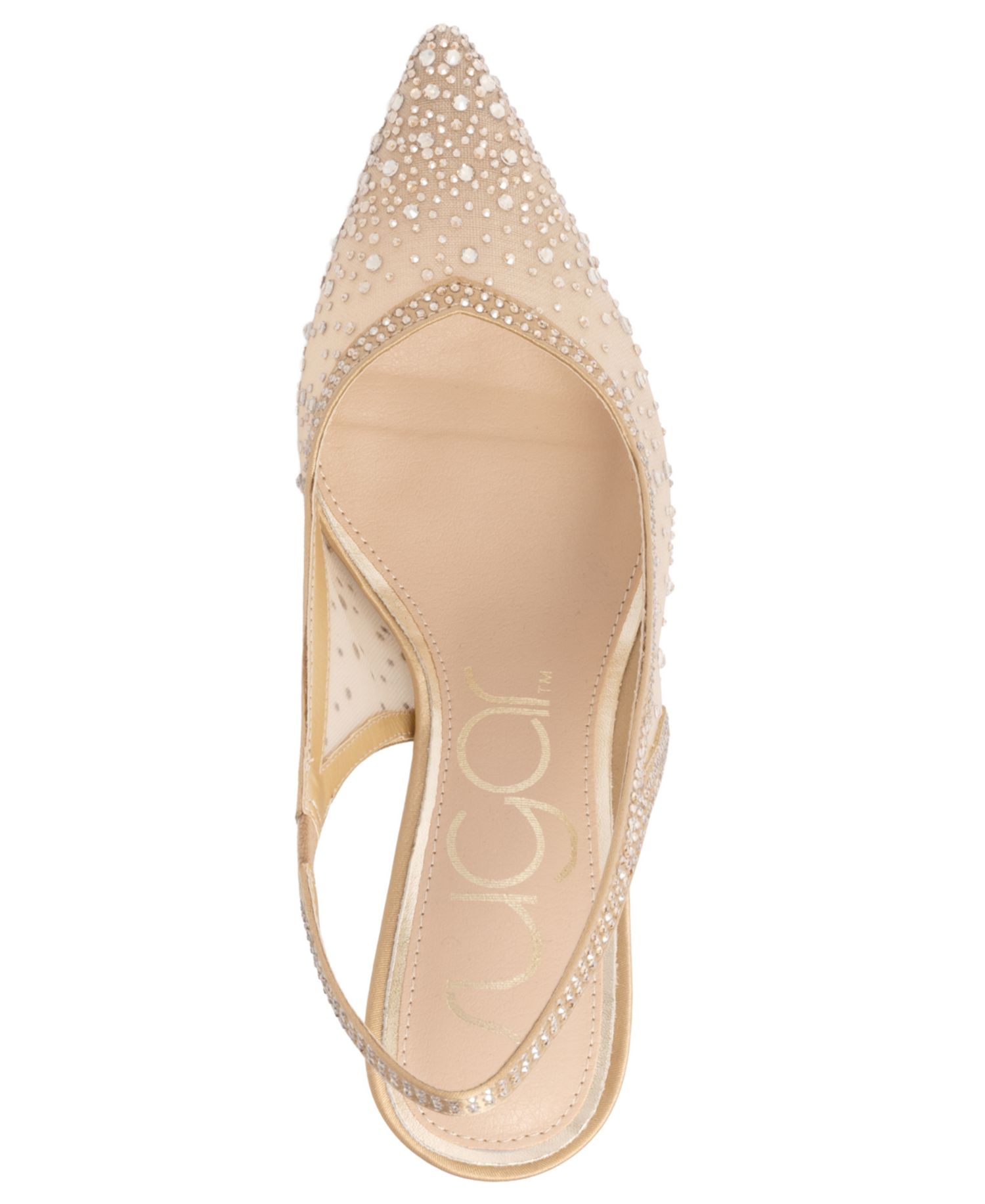 Women's Daalila Bling Satin Mesh Kitten Heel Pumps