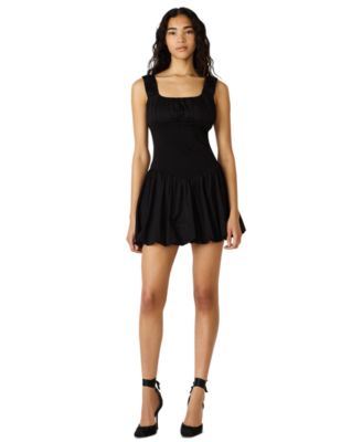 Women's Square Neck Mini Fit & Flare Dress