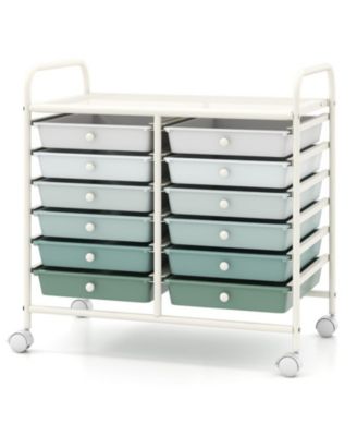 12 Drawer Rolling Storage Cart for Home and Office