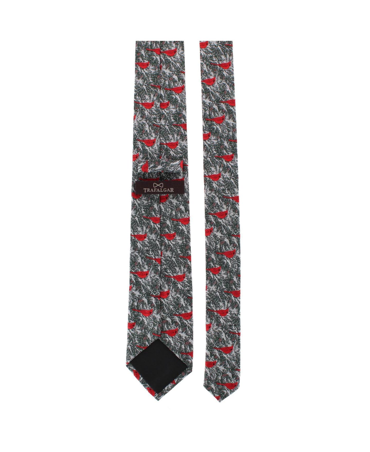 Мужские галстуки TRAFALGAR The Snowy Virginia Nightingale Silk Novelty Necktie, цвет: Multiple — фото 3