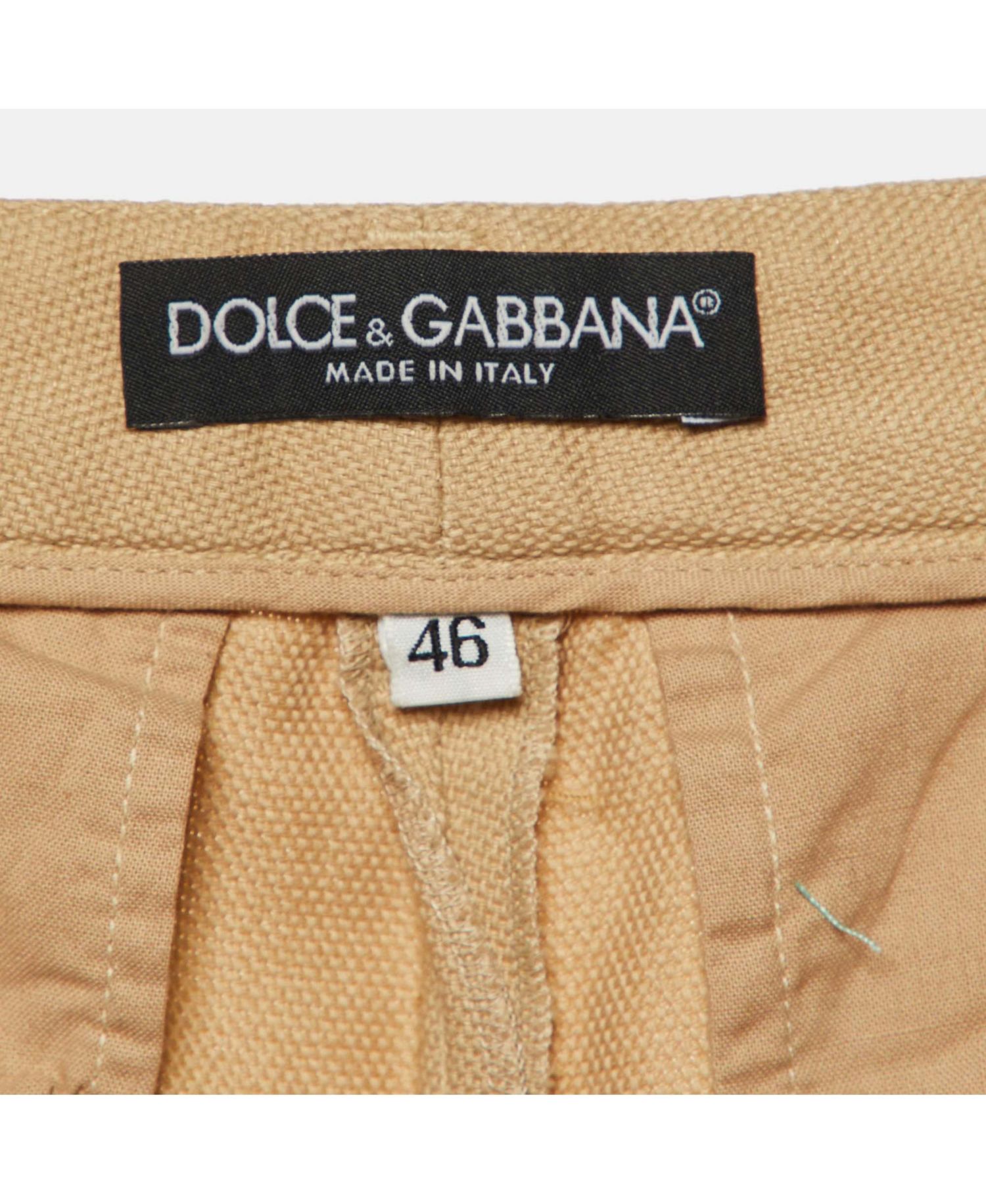 Dolce & Gabbana Women's High-Rise Tapered Leg Cotton Pants