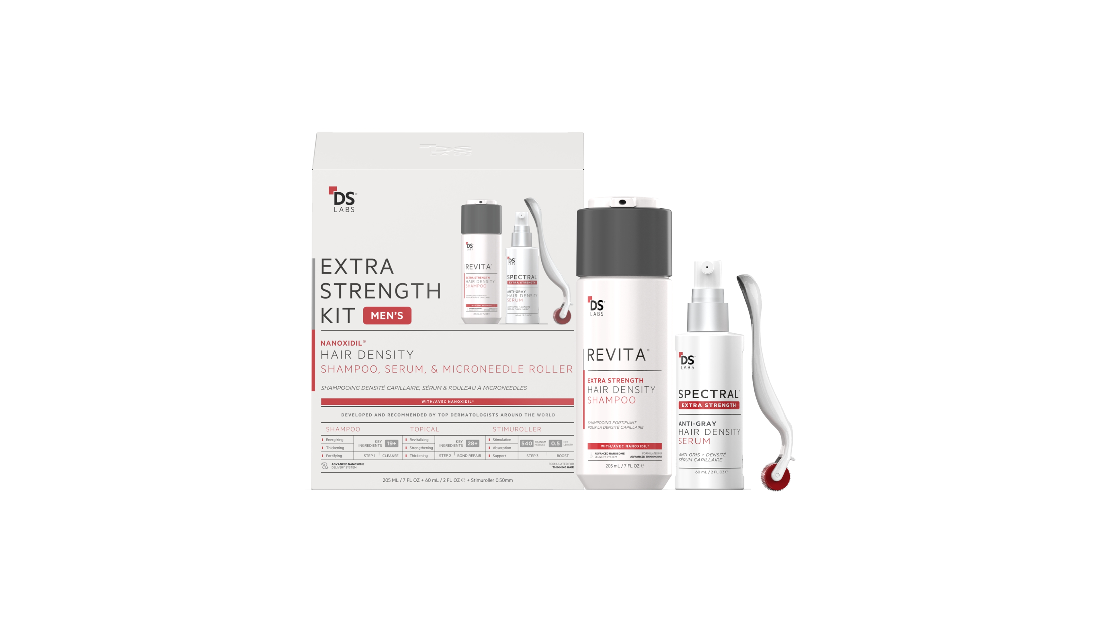 Ds Laboratories Men's 3-Piece Hair Density Extra Strength Set